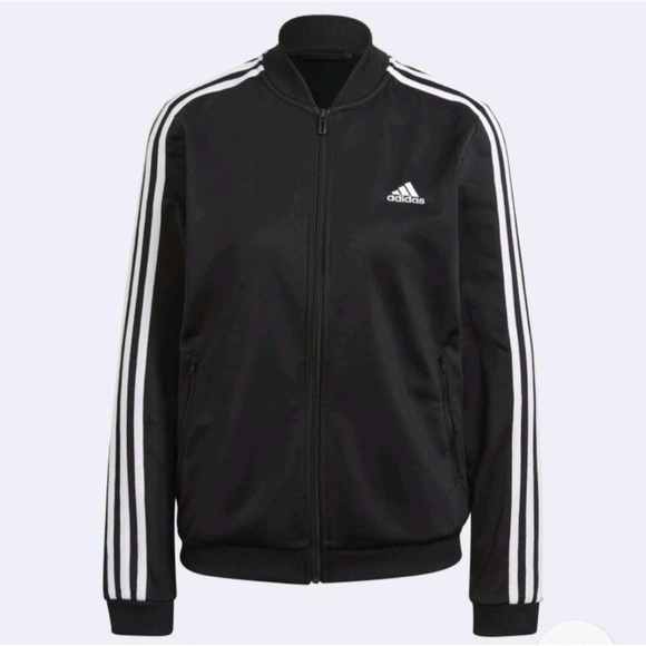 Adidas Black Tracksuit with White Stripes - Picture 2 of 3